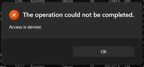 Task Manager Access Denied