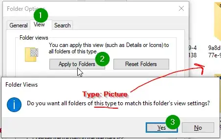 View > Apply to folders > Yes