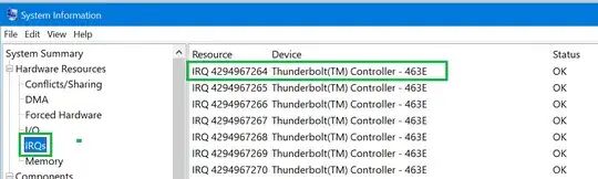 IRQ for Thunderbolt