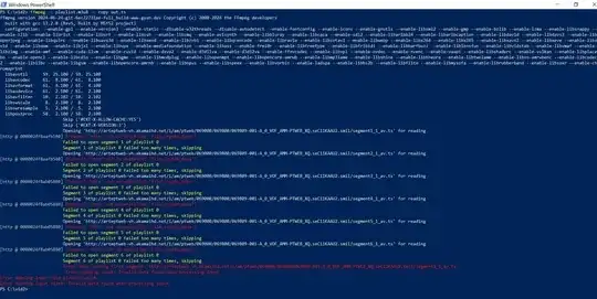 Copie écran message d'erreur