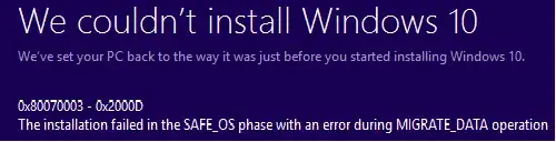 Windows Error - post DVD update attempt