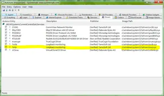 screenshot of autoruns