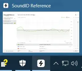 taskbar view of SoundID Reference