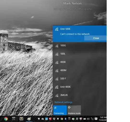 The error message - step 2