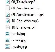 folder with mp3, image and lyric files