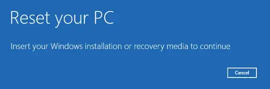 Recovery media or Windows installation disk are required