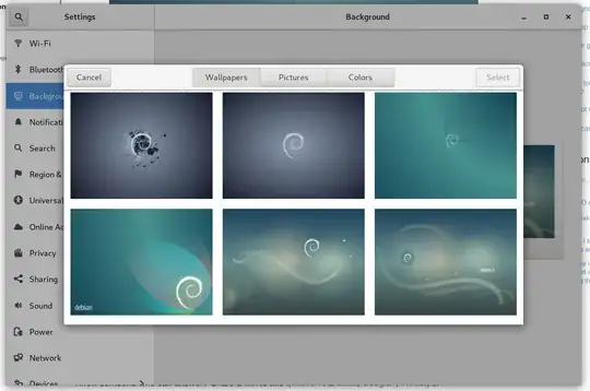 Gnome Background Selector Previews