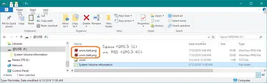 Space vs. NBS in filename