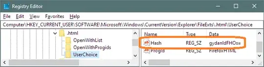 User app choice in Registry