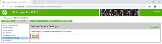 Embedded Web Server - Factory Reset
