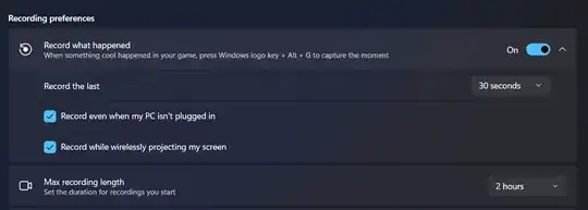 game capture settings