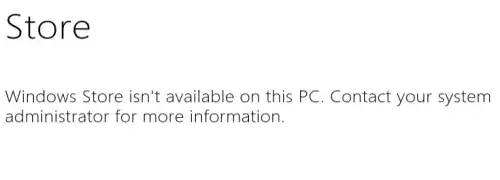 disabled Store message