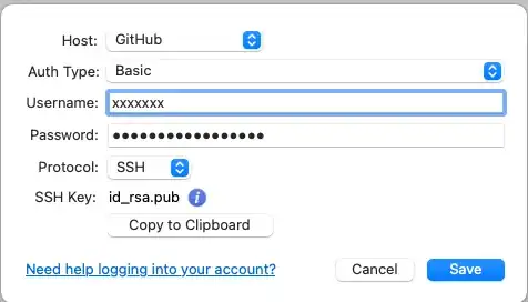 account connect dialog