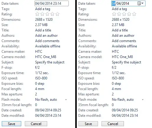 Change date not possible