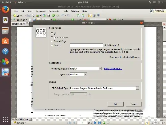 Screenshot of PDF-XChange Viewer under Wine