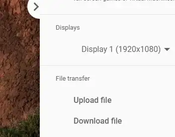 And will do file upload/download via the links on the left panel: