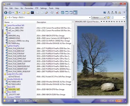 Directory Opus previewing RAW files