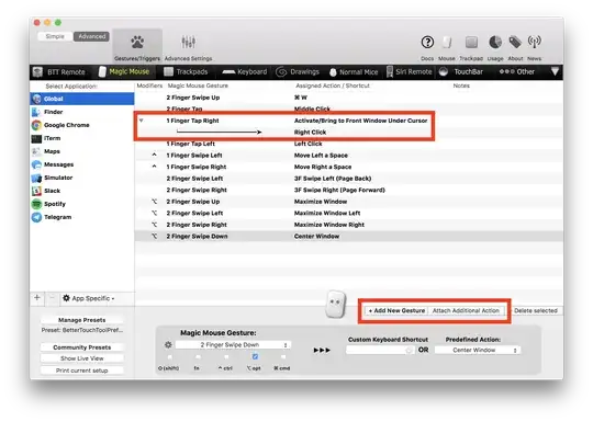 Image showing gesture config