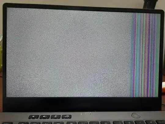 the glitchy white screen