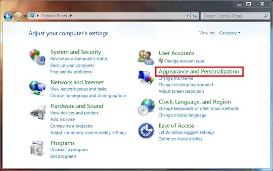 Control Panel -> Appearance and Personalization