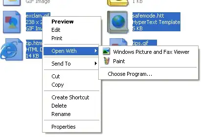 WinXP Open With menu