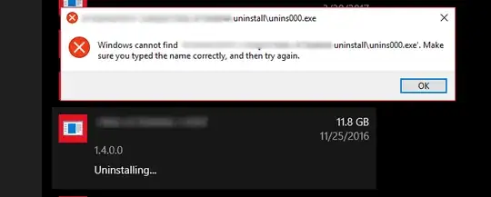 broken uninstall error popup window