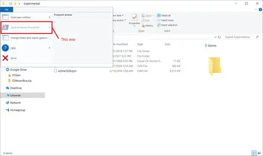 "Open windows powershell" in file menu
