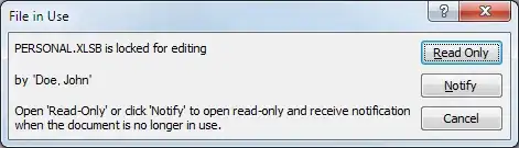PERSONAL.xlsb is locked for editing