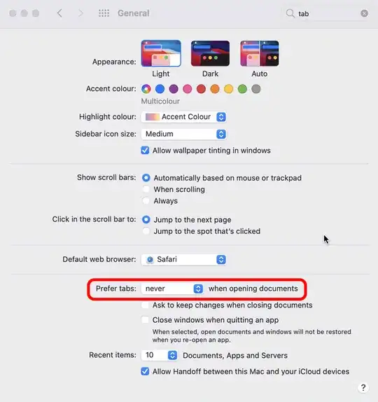Go to: System Preferences > General > Prefer tabs > never