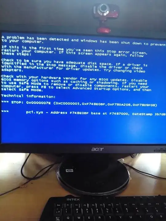 the blue screen error