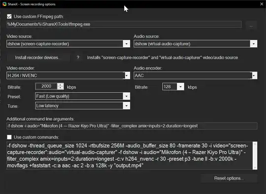ShareX - Screen recording options