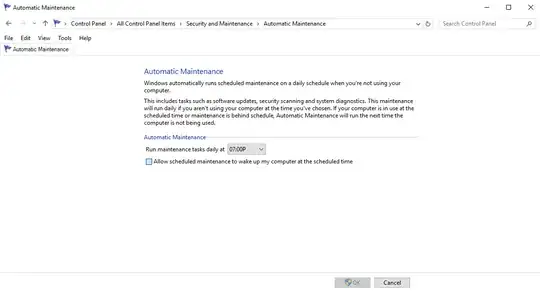Disable automatic maintenance