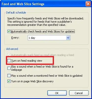 Option for Feed reading view
