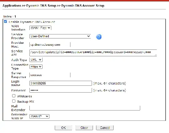 Draytek Vigor 2860 Dynamic DNS