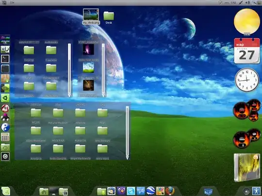 Screenshot of the "Folders" applet