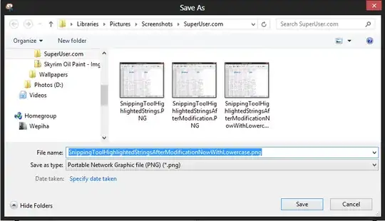 Shows the SnippingTool.exe that saves with lowercase png