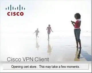 Picture of the "Opening cert store" step