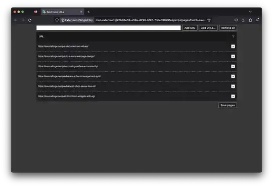 "SingleFile's Batch save URLS" option