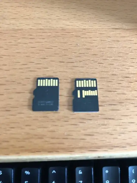 Lexar card on the right