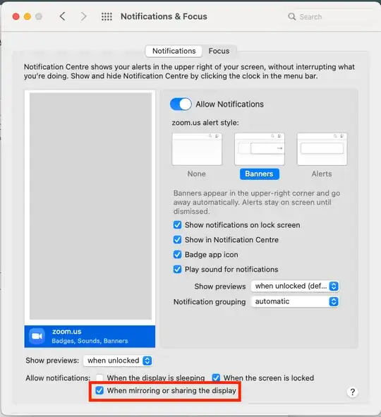 Screenshot of "Notifications & Focus"