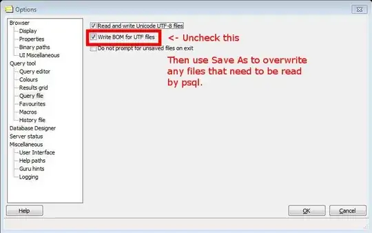 PgAdmin III options: Query tool: Query file