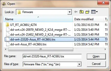 Browse to firmware to upload