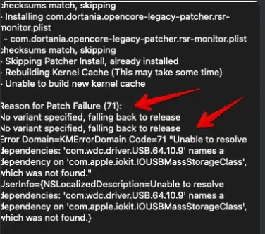 Logs from Root Patcher