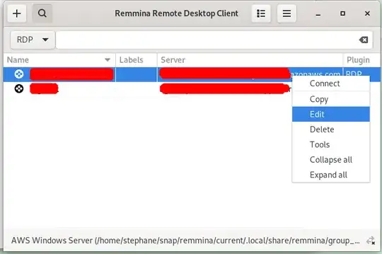Profile "Resolution" selection
