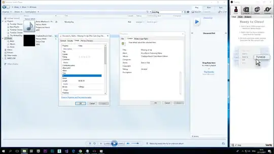 In the screenshot I am viewing the properties of the same file in windows media player and windows explorer after updating the info