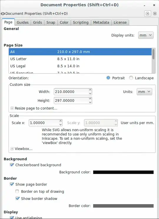 Document Properties dialog