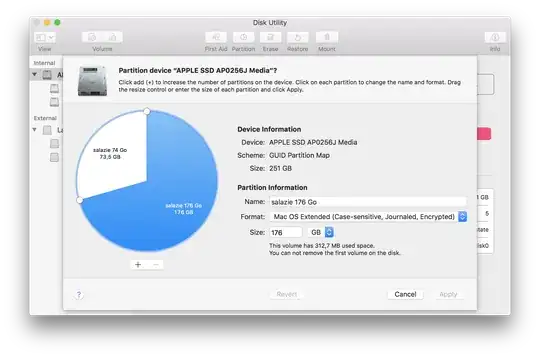 partition of internal disk