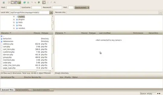 screenshot from FileZilla