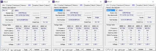 CPU-Z SPD Tab Slot images