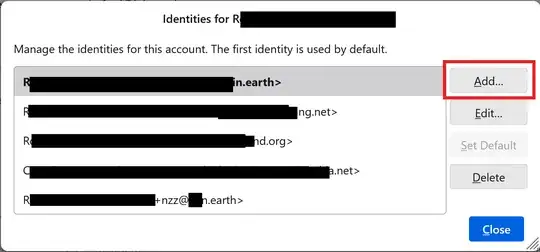 TB Manage Identities popup
